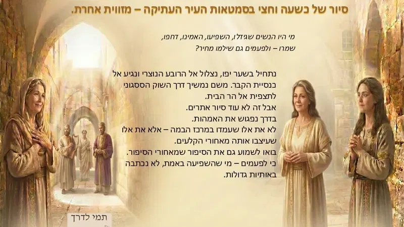 האמהות שמאחורי הסיפור: סיור בעיר העתיקה בירושלים